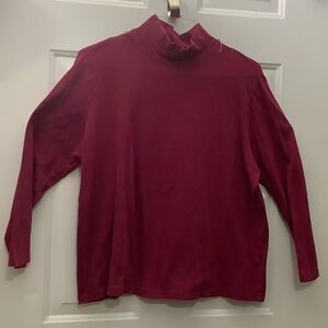 Laura Scott Deep Red Knit Top